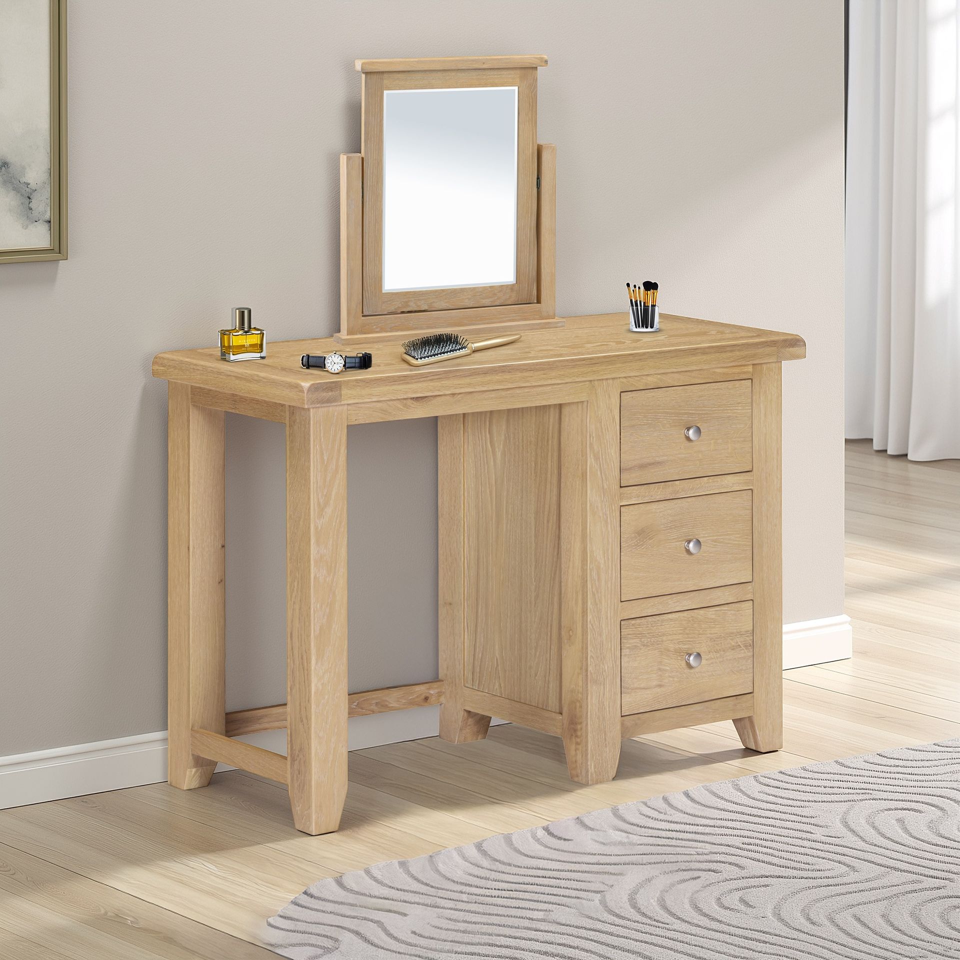 Windsor Oak Dressing Table & Mirror