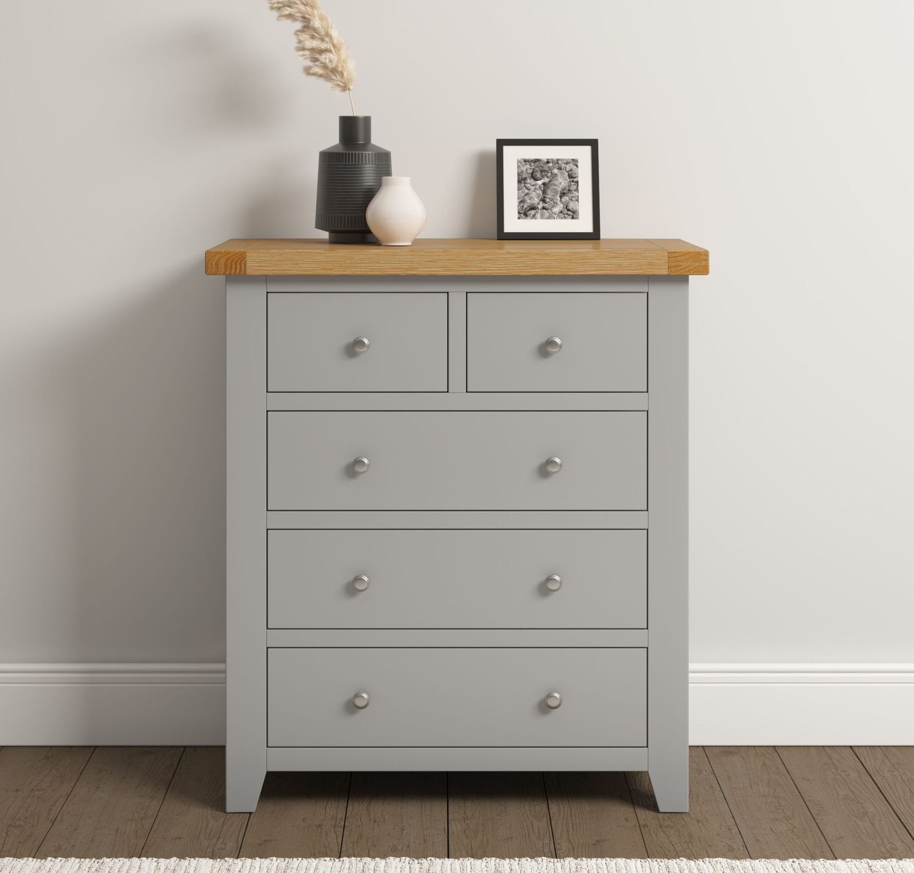 Windsor Grey 2 over 3 Chest of Drawers