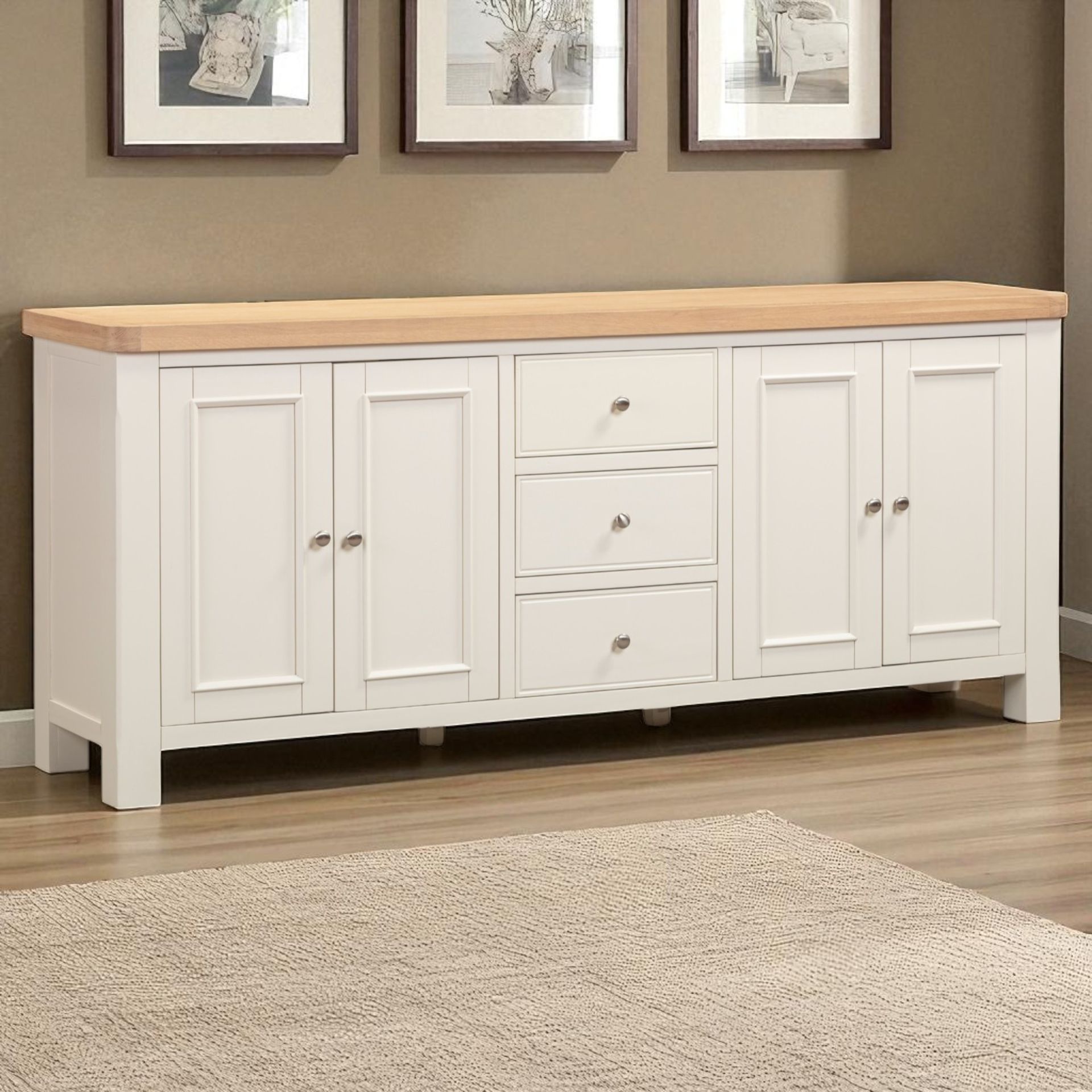 Cotswold White 4 Door Sideboard