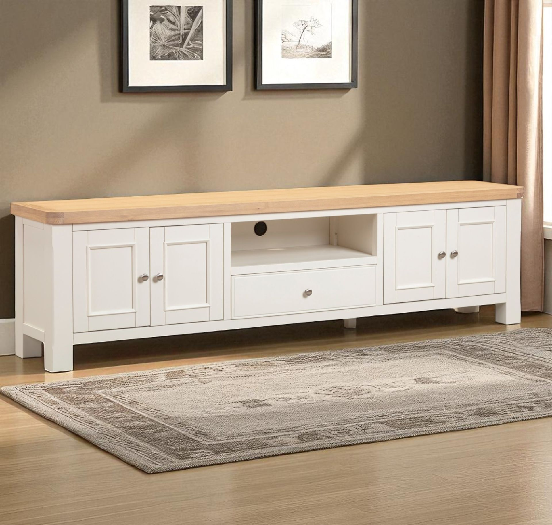 Cotswold White Extra Large TV Unit
