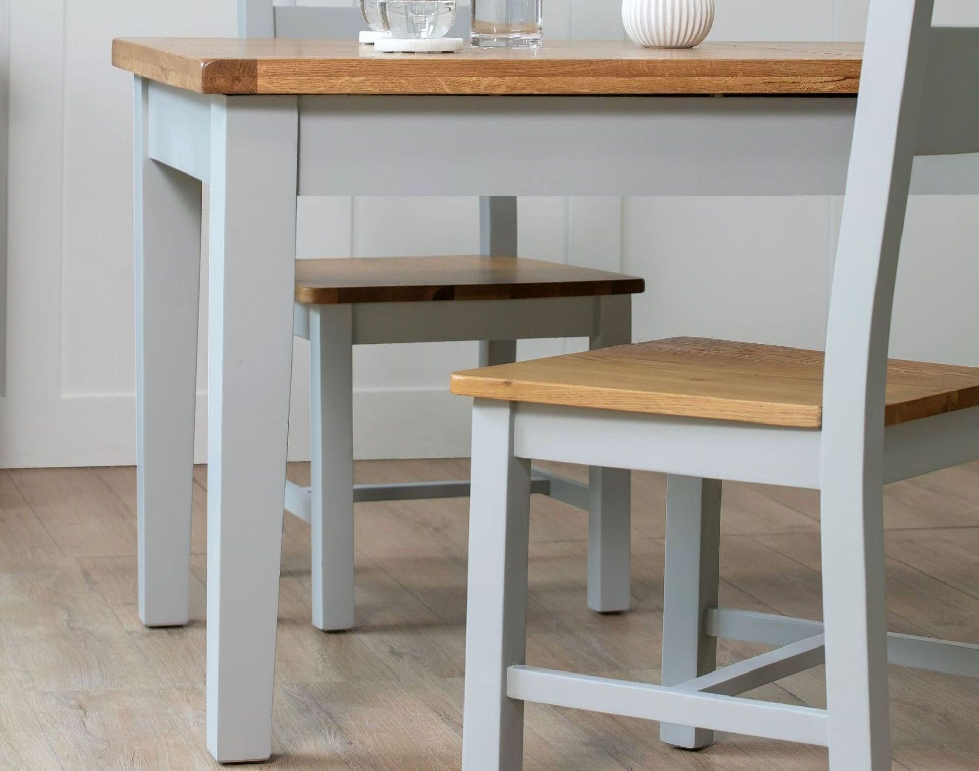 French Grey 1.6m Extending Dining Table