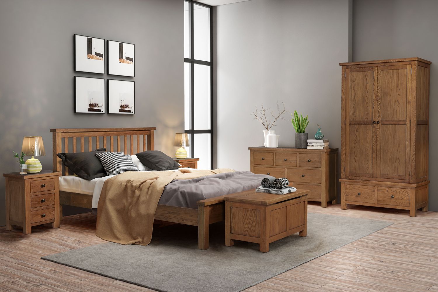 Dorchester Rustic Oak Bedroom