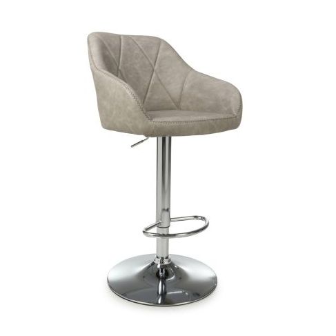Serena Vintage PU Leather Mink Swivel Bar Stool