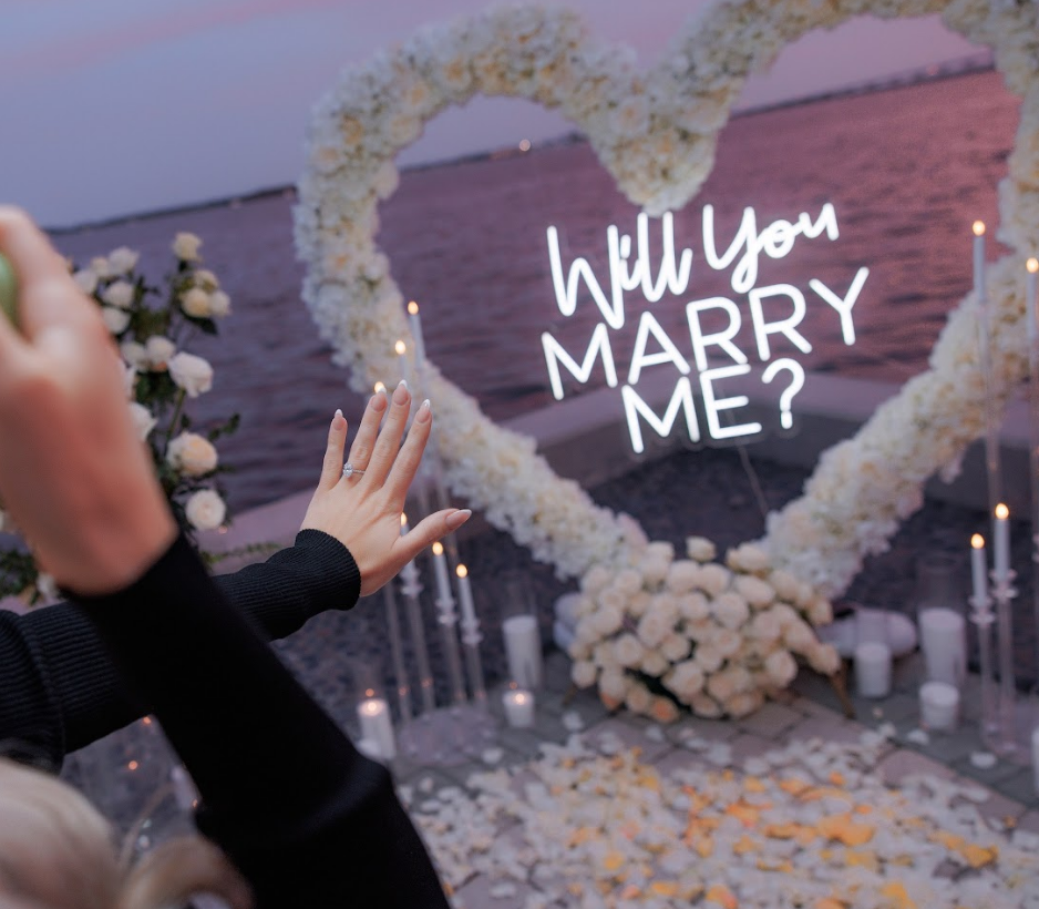 Proposal setup with illuminated 