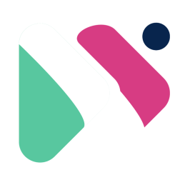 A logo for mortgages protection with a pink , green and blue arrow.