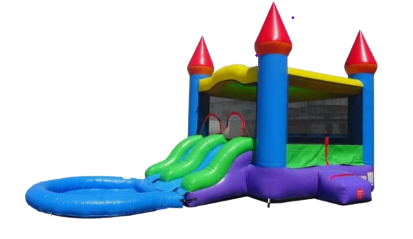 Colorful Bouncy Castle with a Slide on it | Rancho Cucamonga, CA | Jam Jam Bounce House & Inflatable Party Rentals