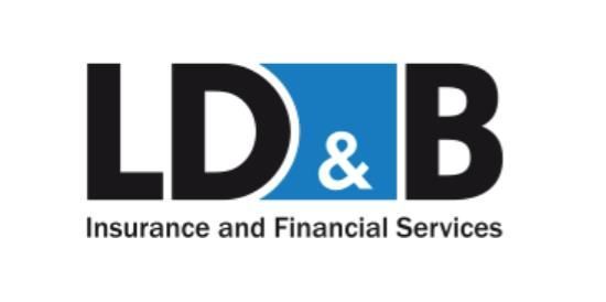A logo for ld & b insurance and financial services