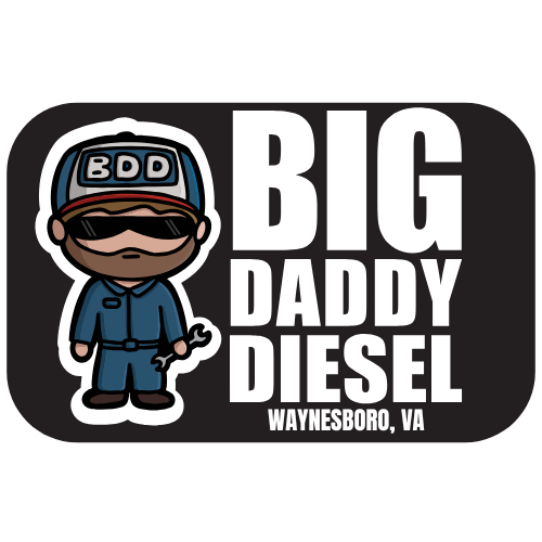 A sticker that says big daddy diesel on it