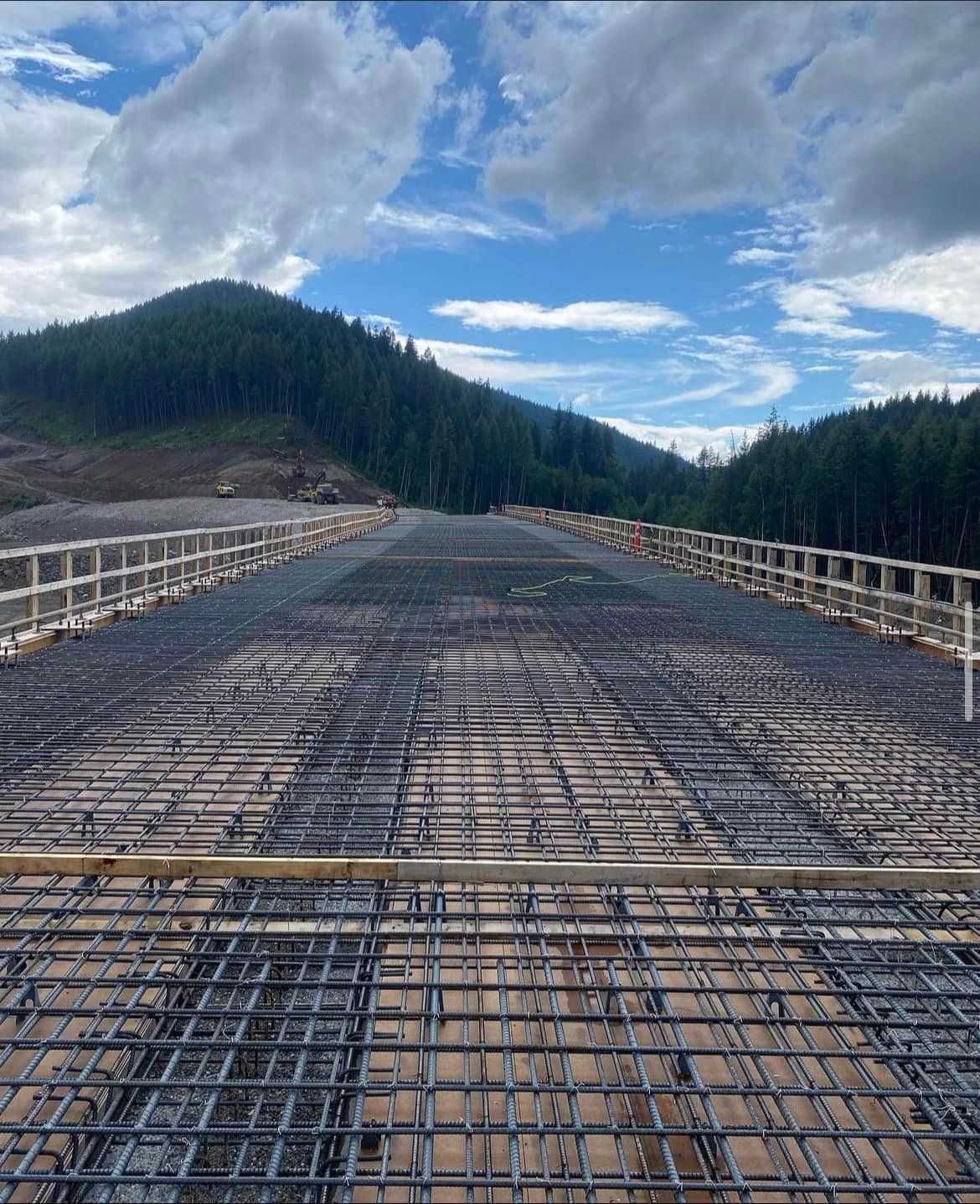 rebar stage of concrete bridge deck
