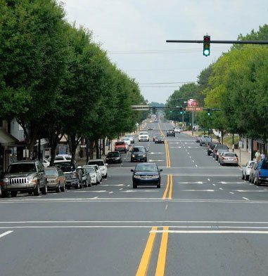 Roadside view of Lexington, NC