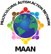 A logo for the multicultural autism action network