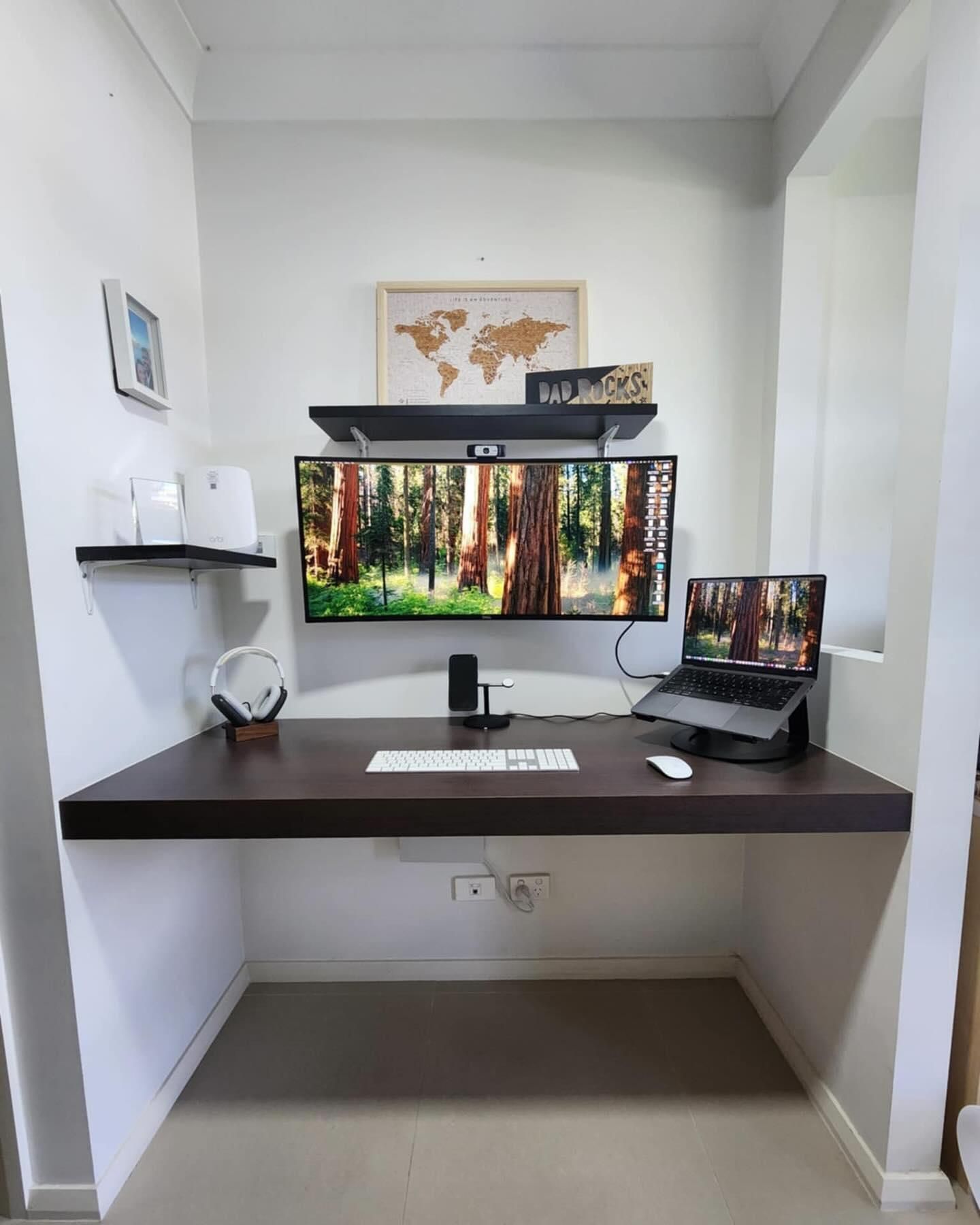 A Desk with A Computer Monitor and A Laptop on It — KARM Electrical Services In Beresfield, NSW