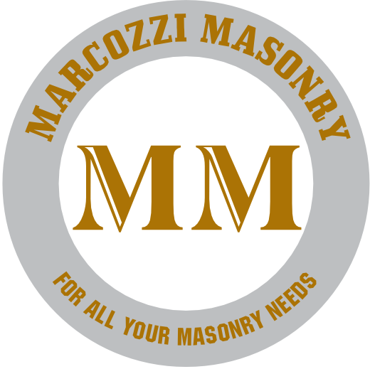 Logo for Marcozzi Masonry: gold