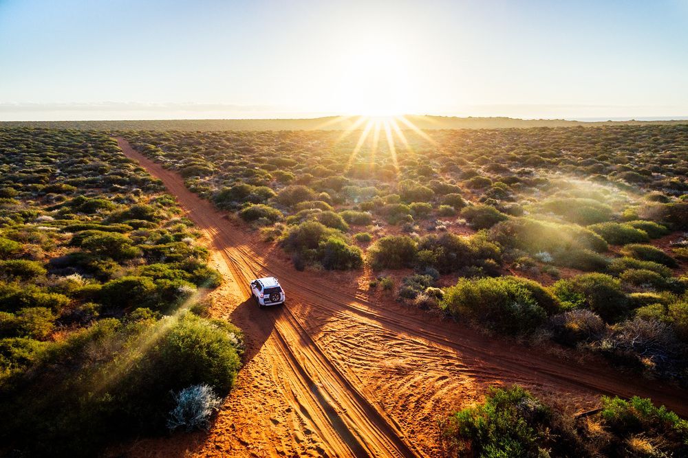 Four Wheel Drive Car Driving Through Outback of Australia— BOEX Tyres And Performance in Moss Vale, NSW