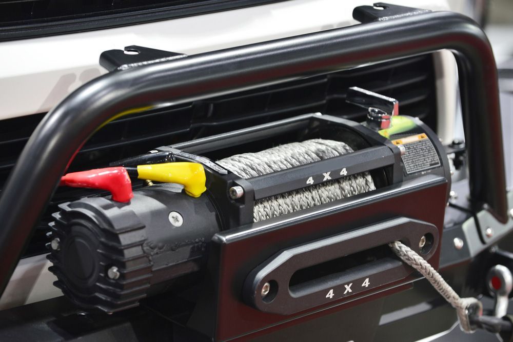 Closeup Of Detail Photo Of The Car Winch — BOEX Tyres And Performance in Marulan, NSW