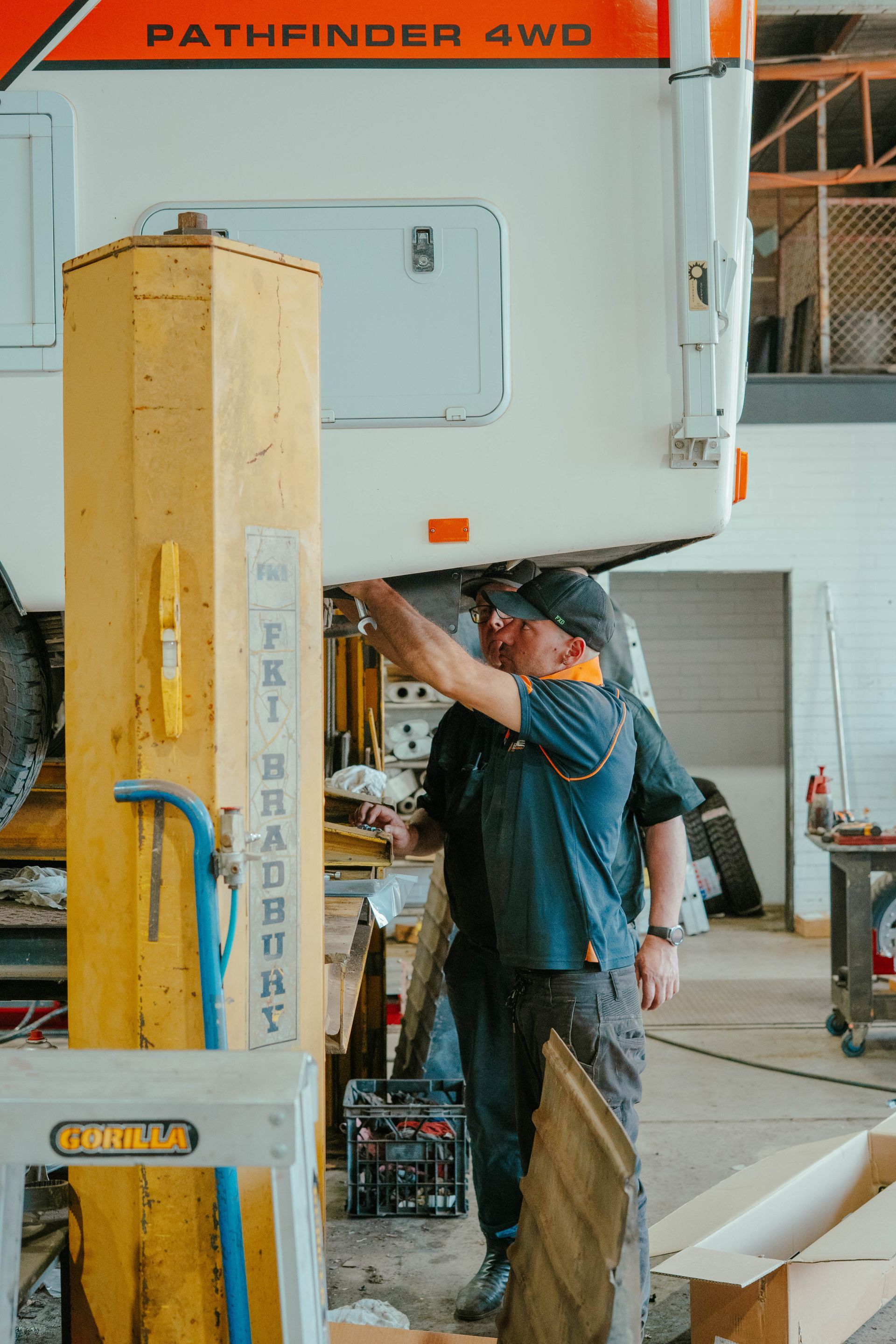 A Close Up of a Truck's Tyres on a Wooden Floor — BOEX Tyres And Performance in Bowral, NSW