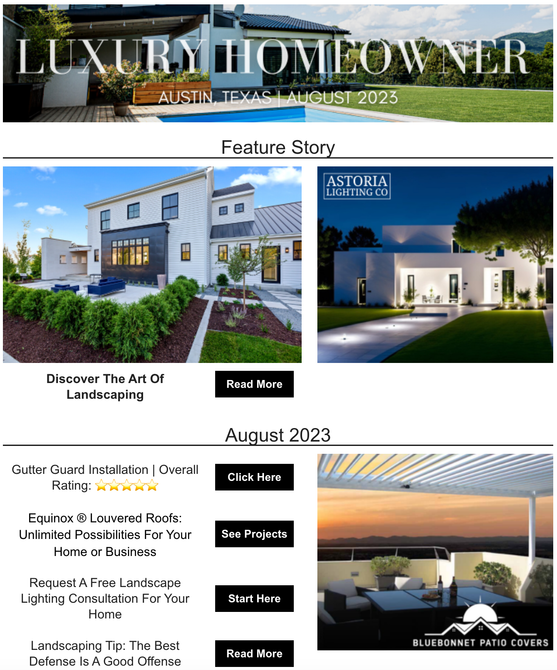 a luxury homeowner magazine with a house on the cover