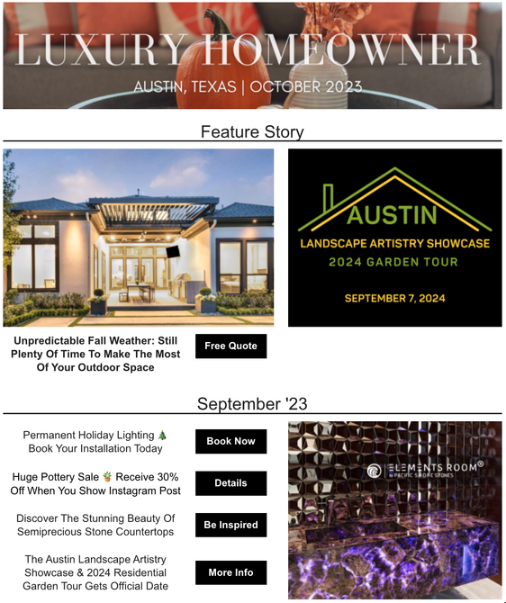 a luxury homeowner newsletter for austin texas october 2013