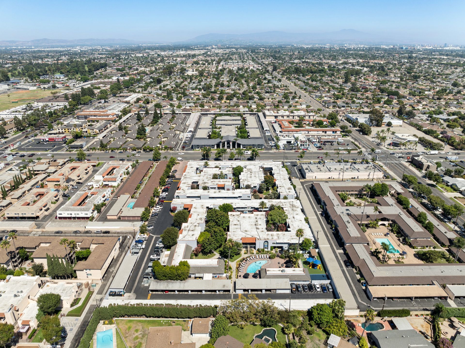 Overhead shot of community