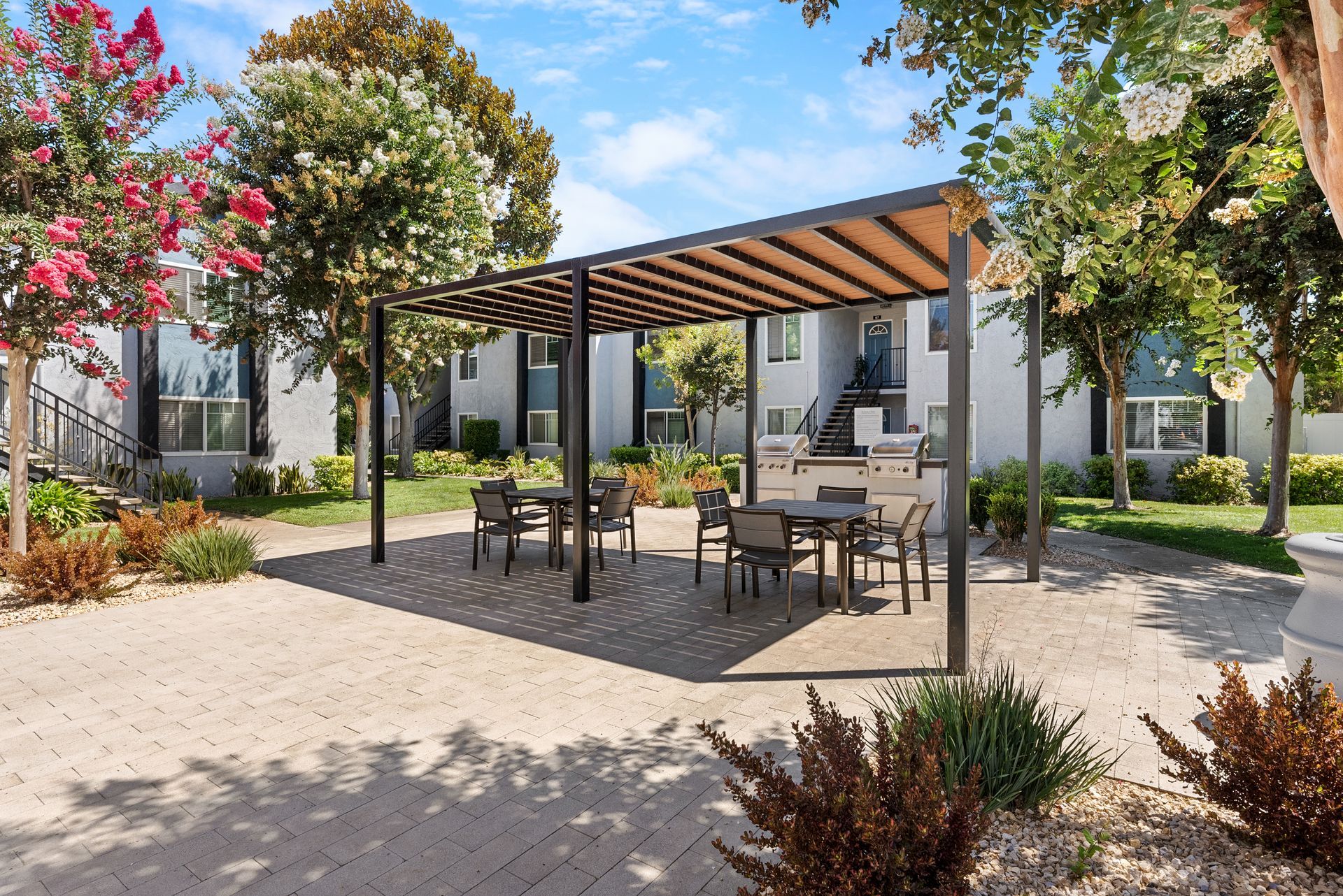 Cabana and picnic table