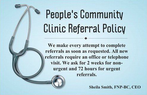 Referral Policy - Newberg, OR - People's Community Clinic of Newberg