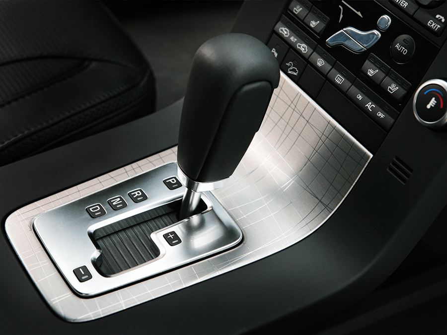 A close up of a shifter in a car