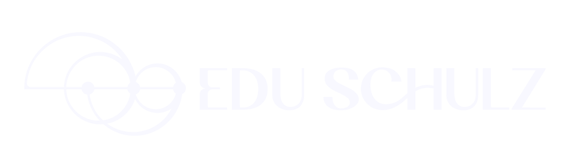O logotipo da Edu Schulz apresenta um gráfico circular discreto e sobreposto ao lado do nome da empresa em letras serifadas finas.