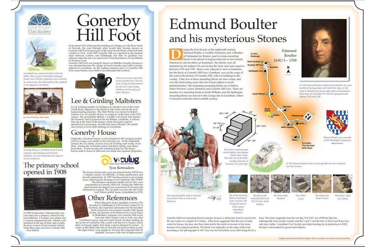 Gonerby Hill Foot signboard and Boulter stone history coming soon