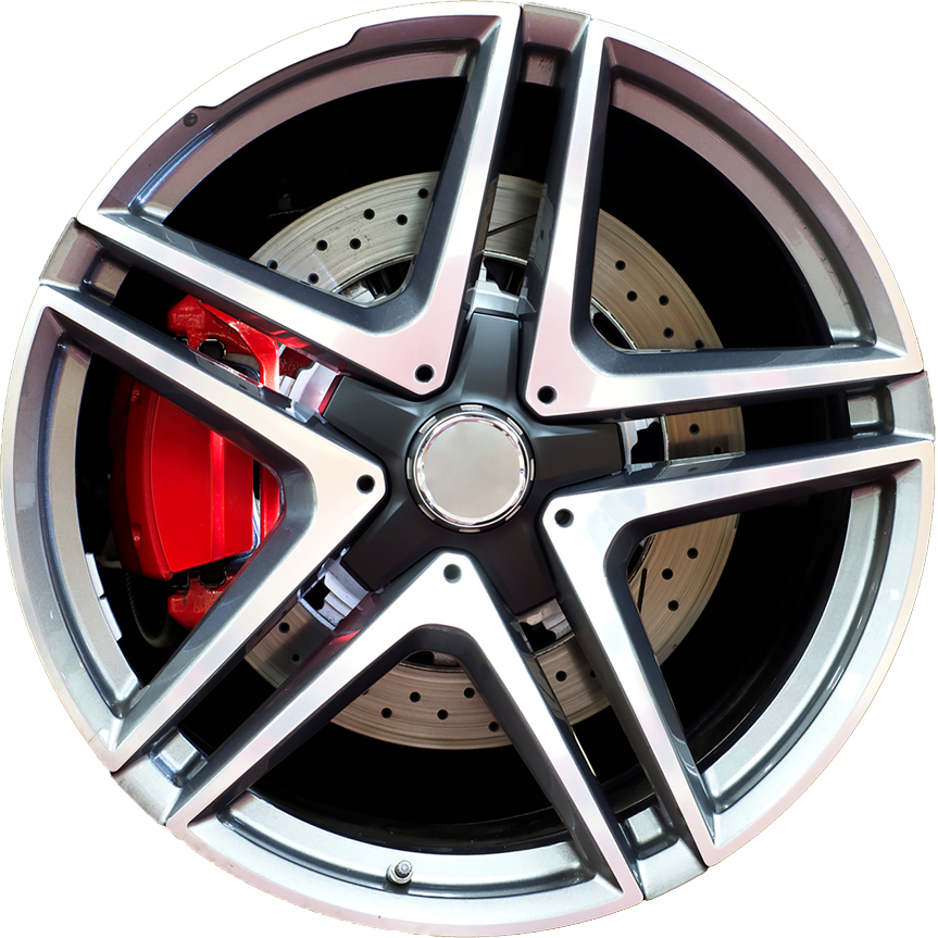 Car rim with brakes — Saint Charles, MO — Rick's Auto Body