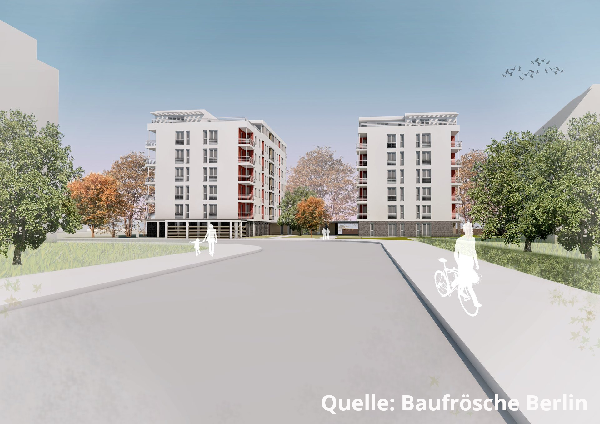 Künstlerische Darstellung eines Gebäudes in Berlin