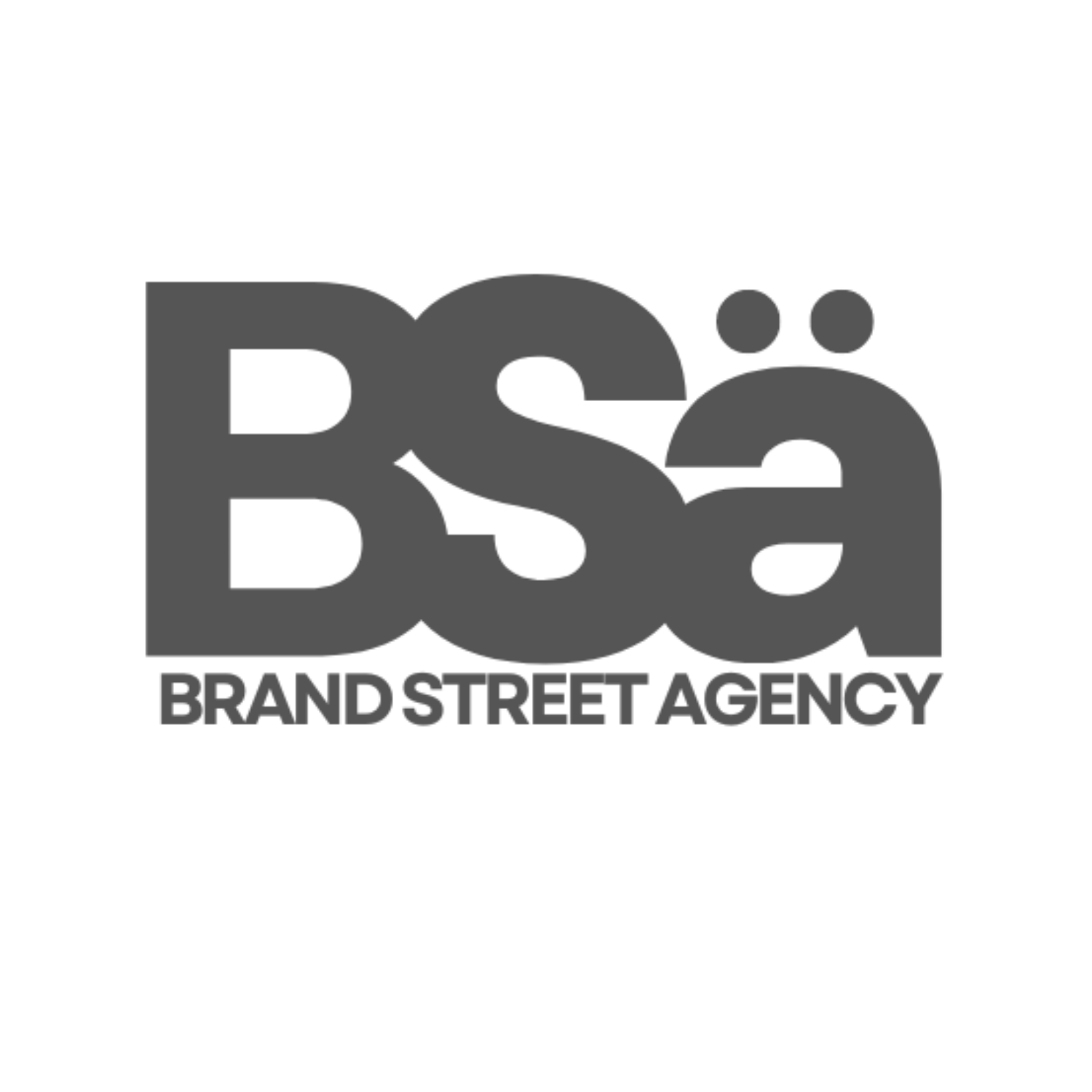 A black and white logo for bsa brand street agency