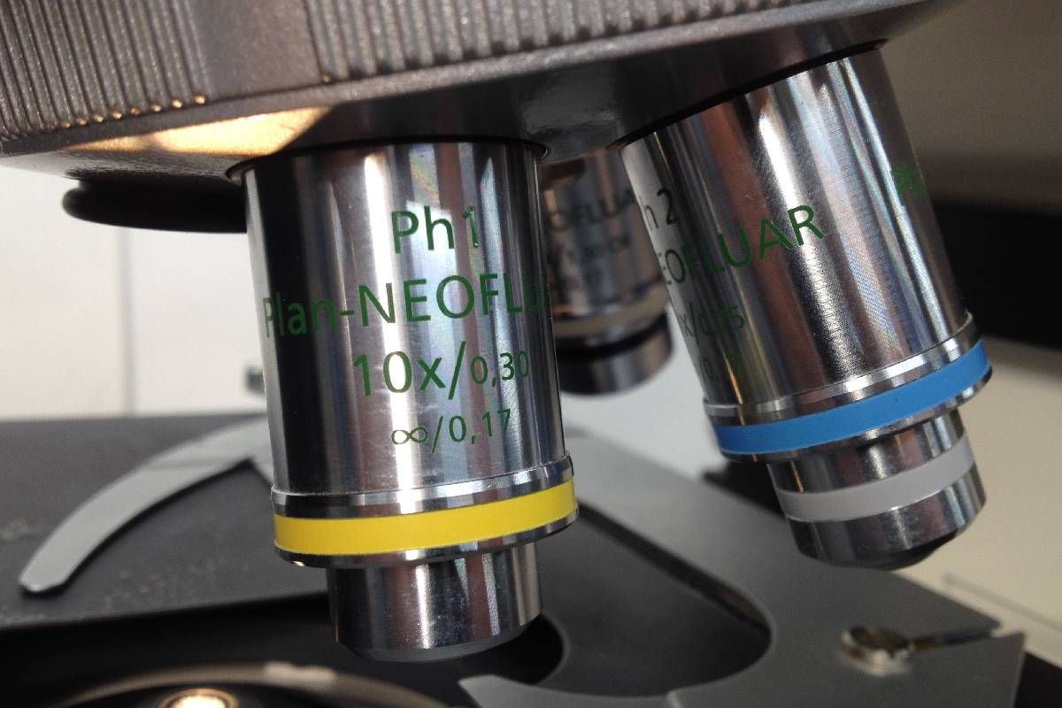 Closeup view of a microscope near Lexington, Kentucky (KY)