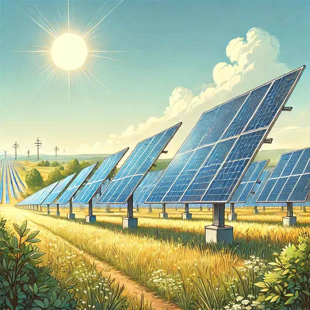 Solar panels on the roof of a building near Nicholasville, Kentucky (KY).