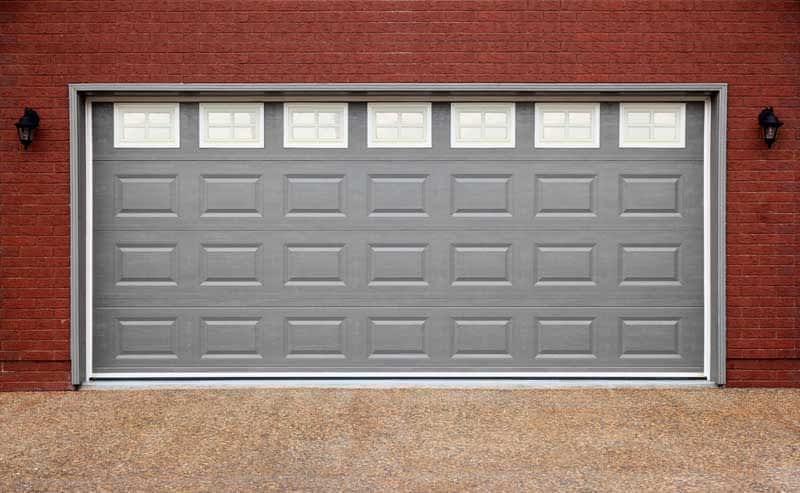 gray garage door on home