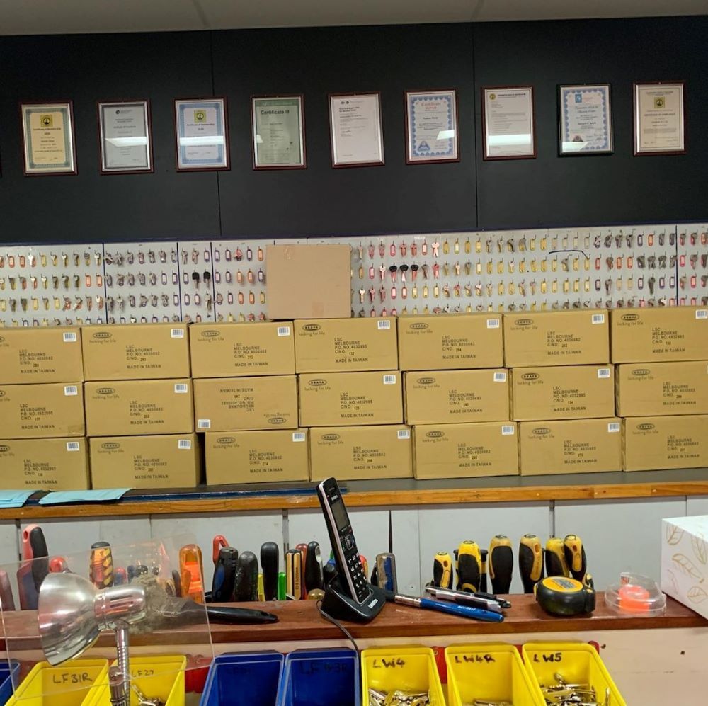 A Bunch of Boxes Are Stacked on Top of Each Other — Toowoomba Locksmiths in Gatton, QLD