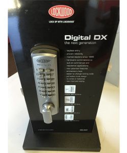Lockwood Digital Dx Lock Is on Display on A Stand — Toowoomba Locksmiths in Toowoomba City, QLD