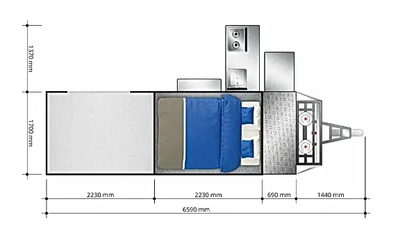 Parked on gravel at Great Lakes Caravans