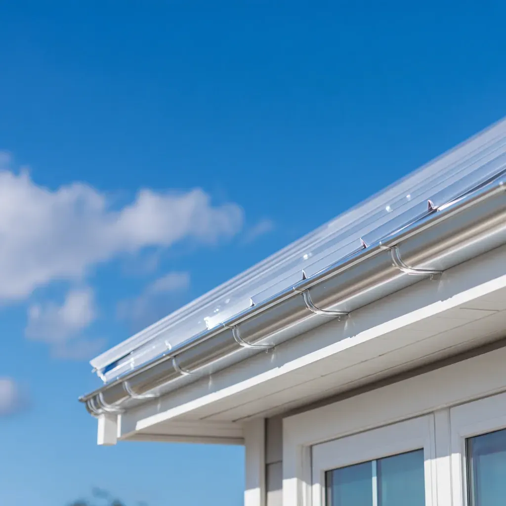 Gutters, soffits, and maintenance in Tampa FL using high-flow downspouts and oversized fascia wrap.
