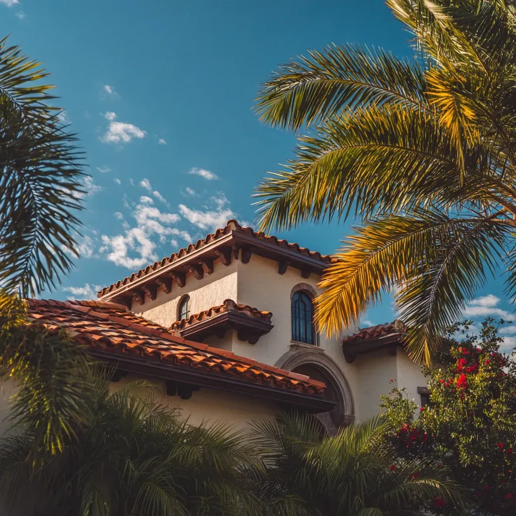Stylish concrete tile roofing in Tampa FL replicating the look of slate, clay, or wood shake.