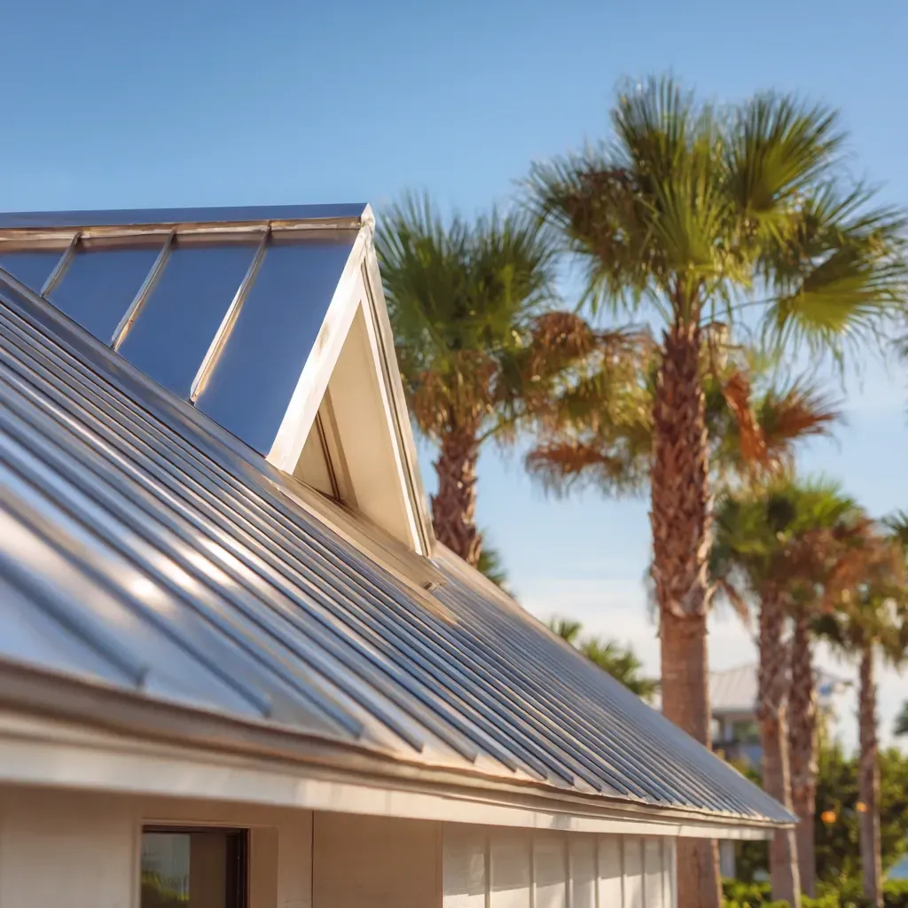 Premium standing seam metal roofing in Tampa FL with Kynar 500 paint for fade and rust protection.