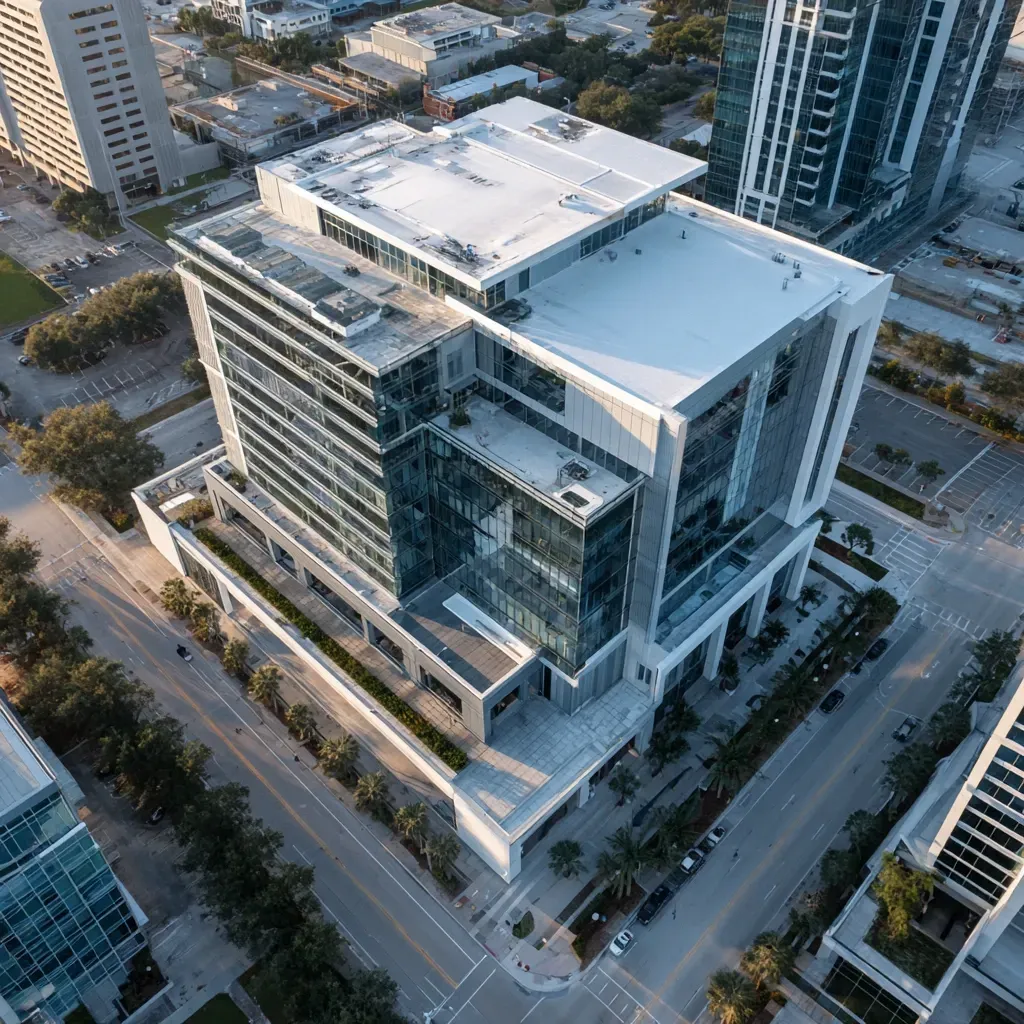 Expert commercial roof sealing in Tampa FL backed by ASTM-rated performance and chemical resistance.