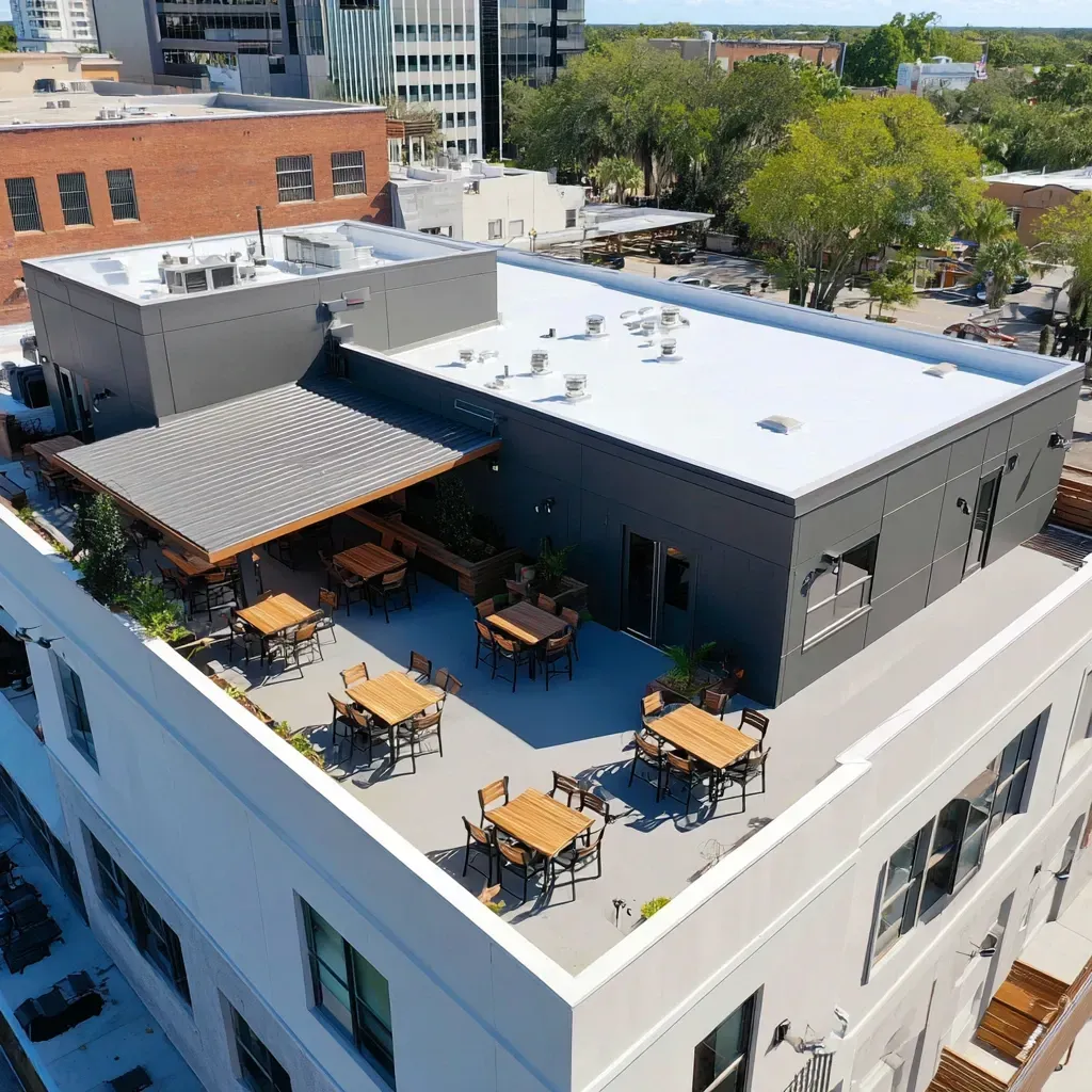 Low-odor, quick-dry commercial roof sealing in Tampa FL for occupied buildings and sensitive environments.