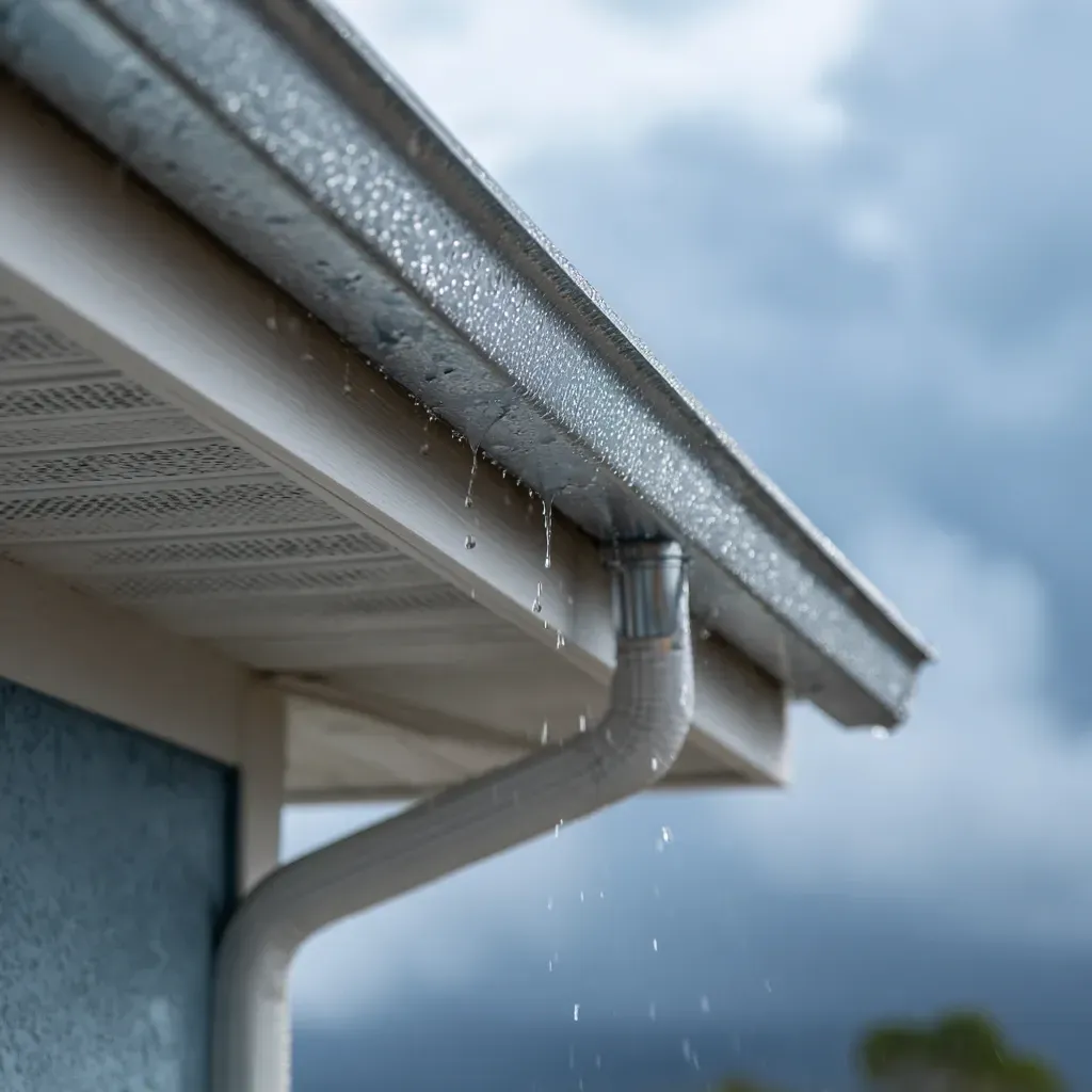Gutters, soffits, and maintenance in Tampa FL for stormwater drainage, roof ventilation, and exterior protection.