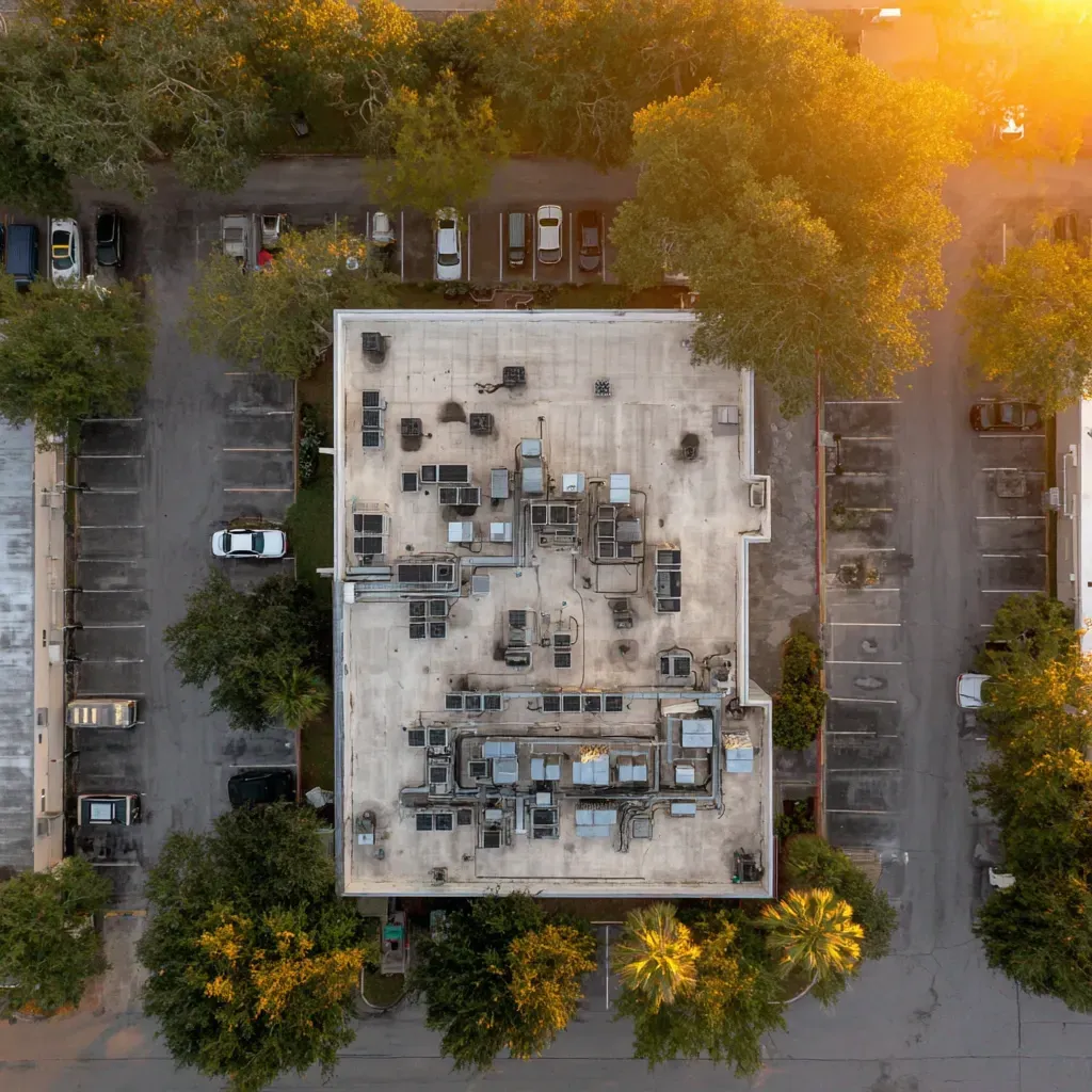 Full-service commercial roof inspection and assessment in Tampa FL with drone photos and thermal scans.
