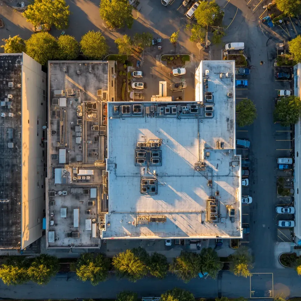 Leak-proof commercial roof sealing in Tampa FL with reinforced fabric embeds and two-layer coating.