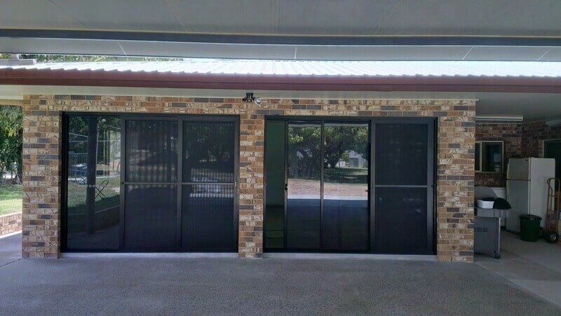 Black Sliding Door - Security Fitters in Cairns, QLD