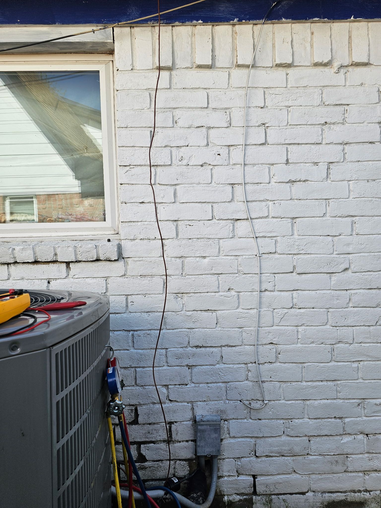 Picture of a white brick wall.