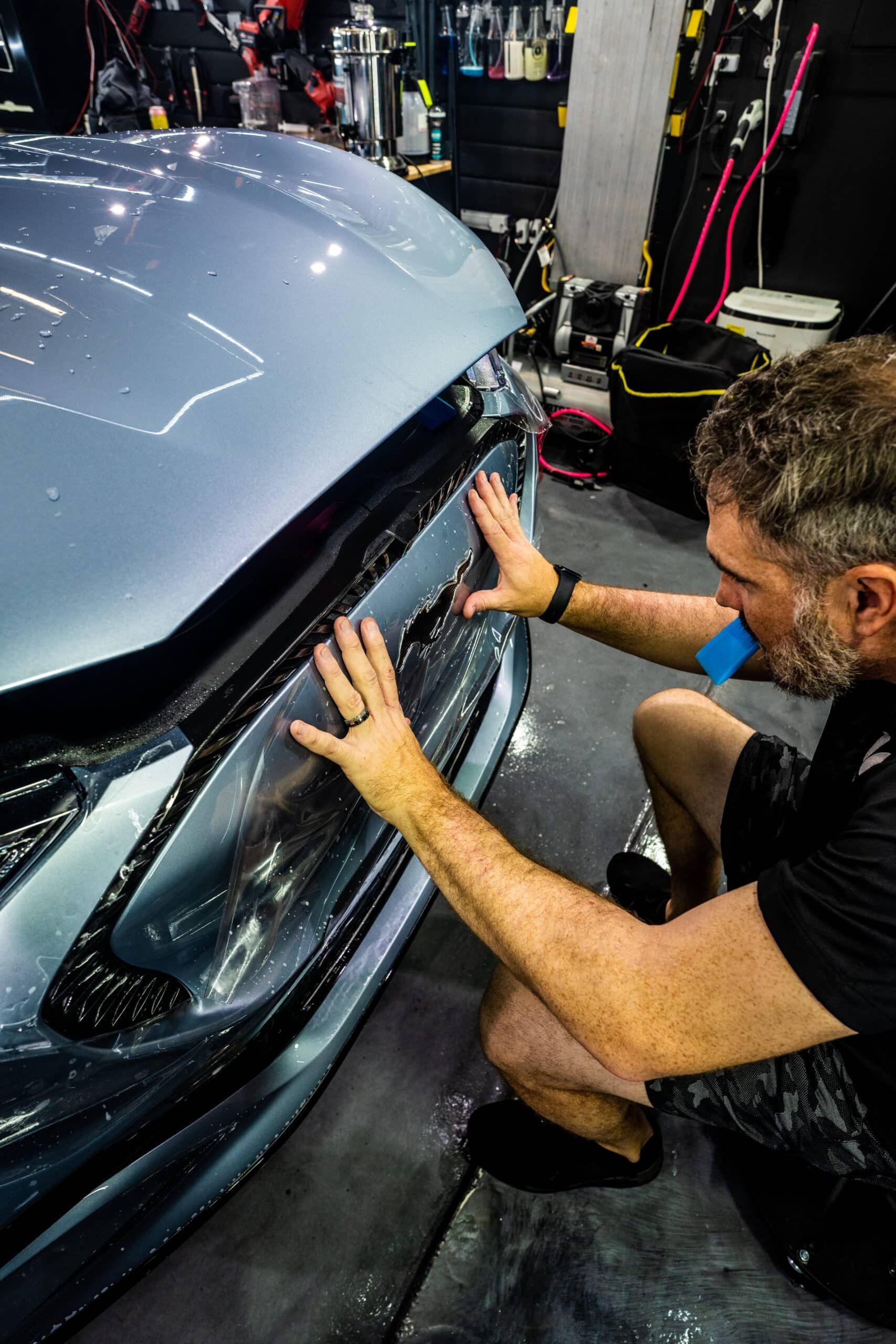 2022 Ford Mustang Mach E Clear Bra & Ceramic Coating Install Harker