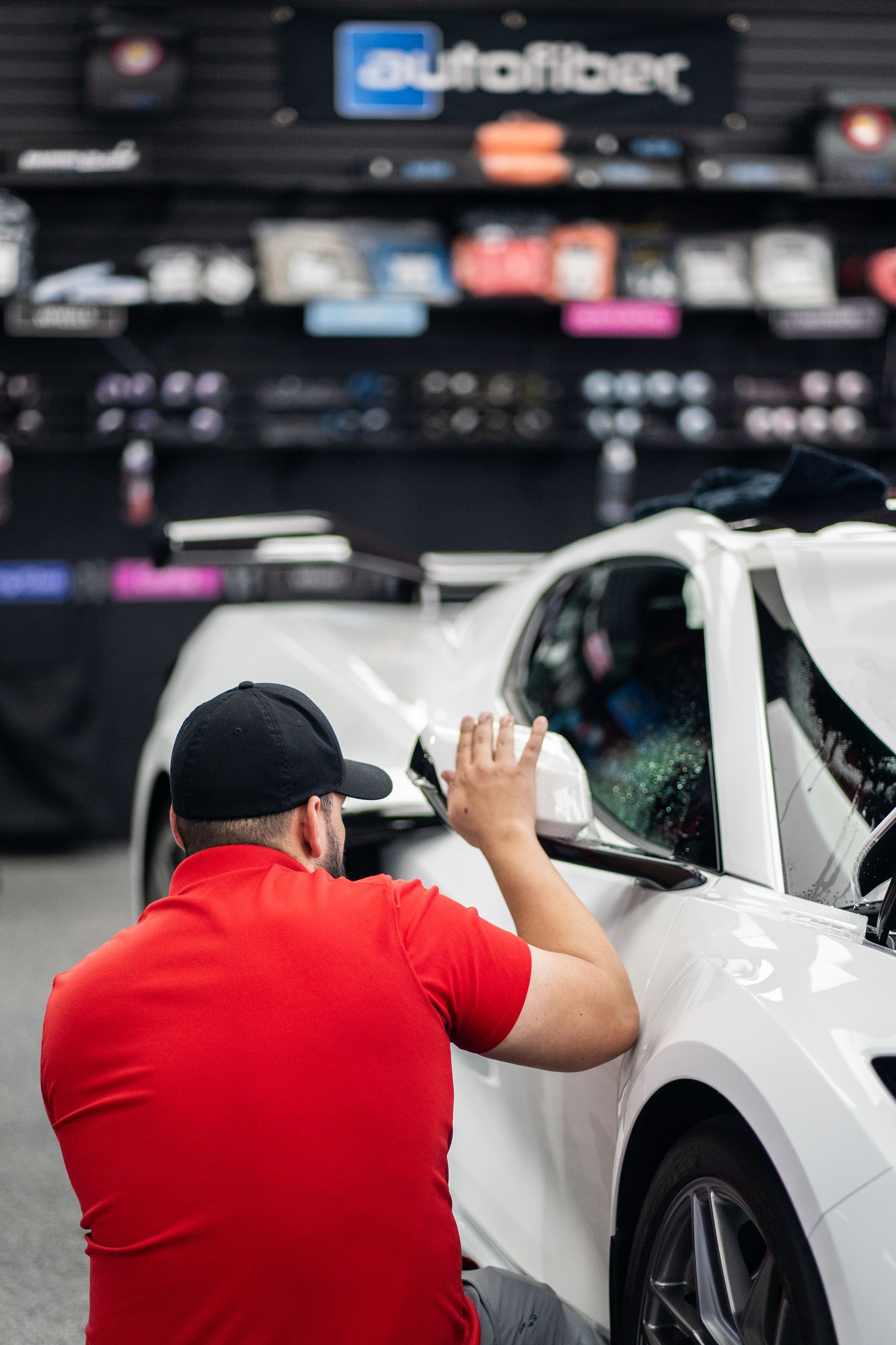 2024 C8 Corvette Z06 in Arctic White gets Paint Protection Film in the Killeen TX area
