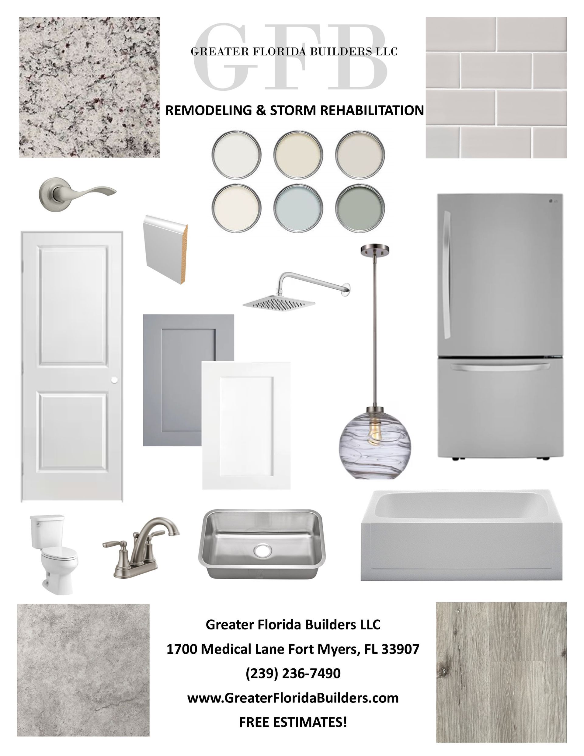 A picture of a bathroom with a refrigerator , sink , toilet , and door.
